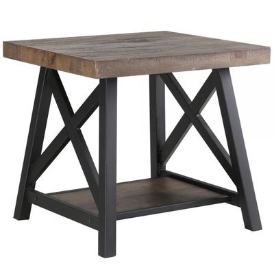 Langport Accent Table in Rustic Oak