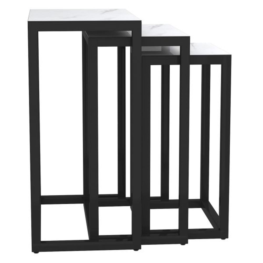 Manav 3pc Accent Table in Black