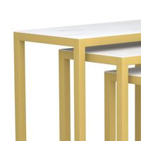 Manav 3pc Accent Table in Antique Gold