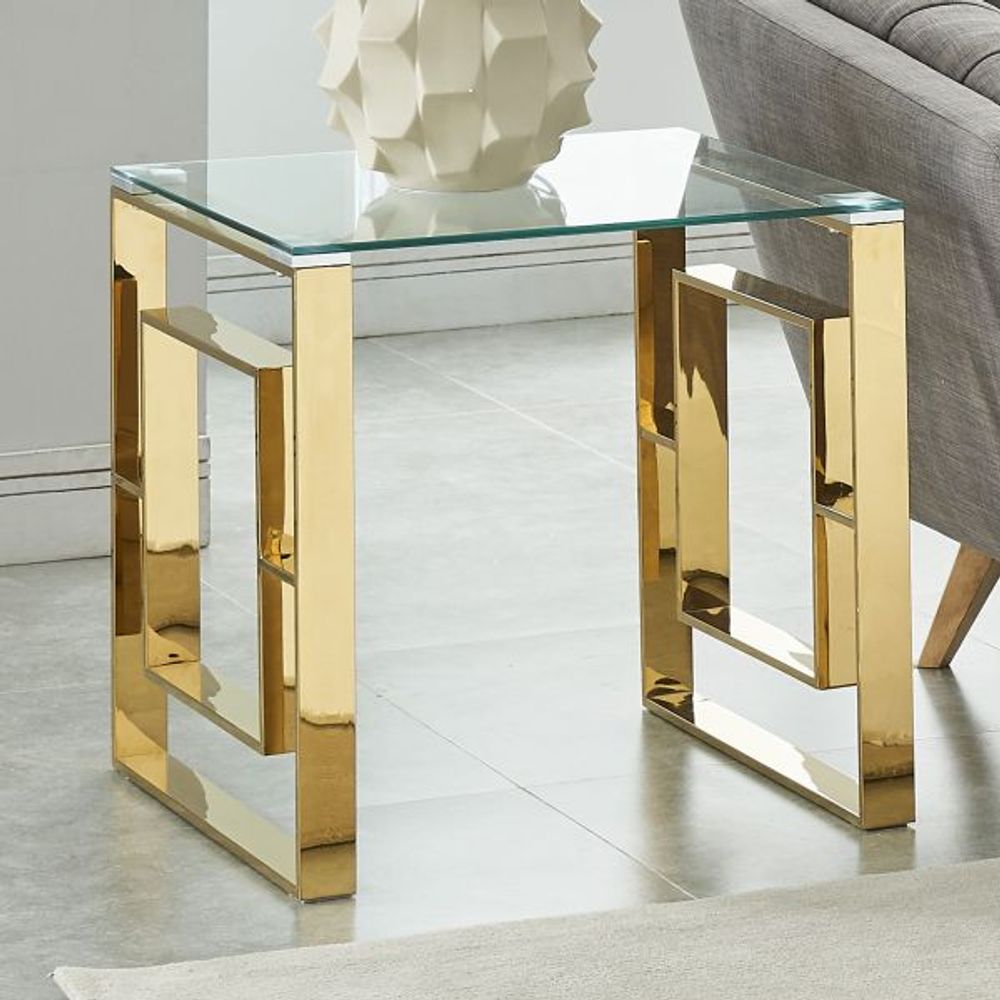 Eros Accent Table in Gold