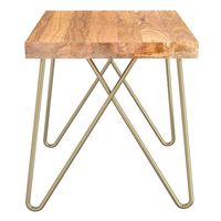 Madox Accent Table in Natural & Aged Gold