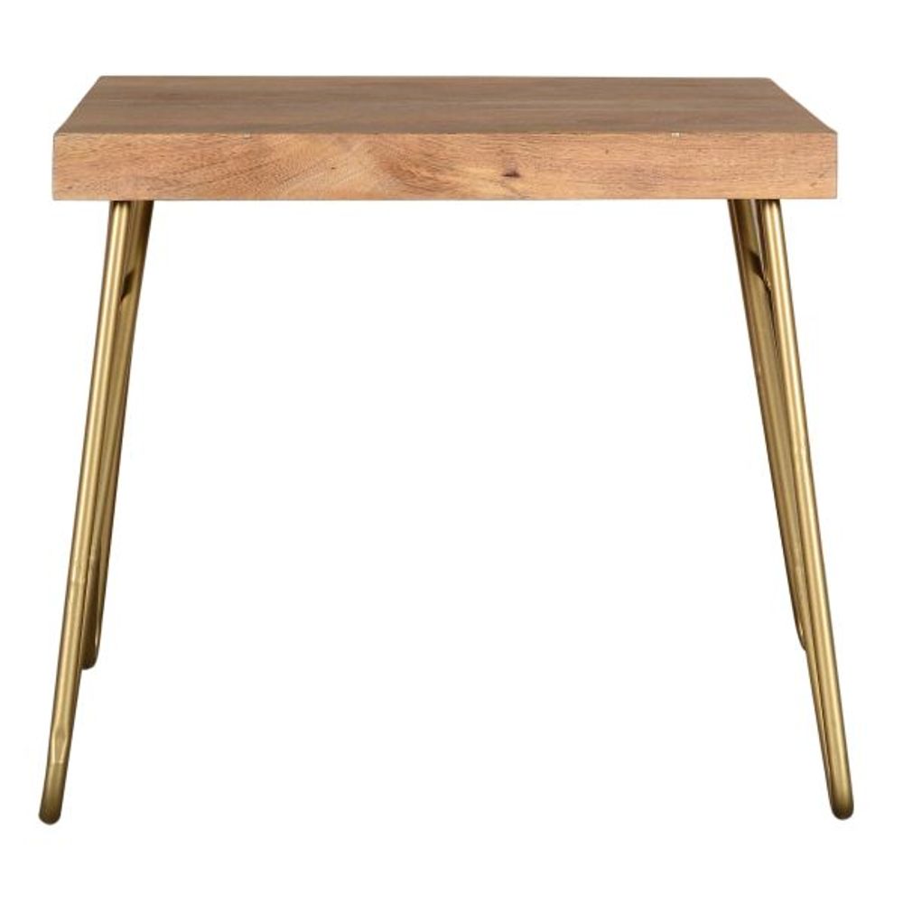 Madox Accent Table in Natural & Aged Gold