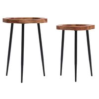 Disha 2pc Accent Table Set in Black