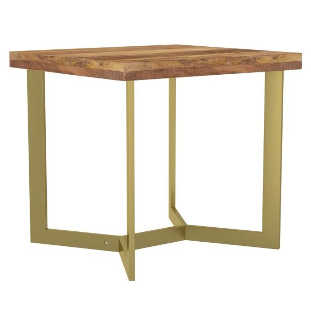 Zivah Accent Table in Natural & Aged Gold