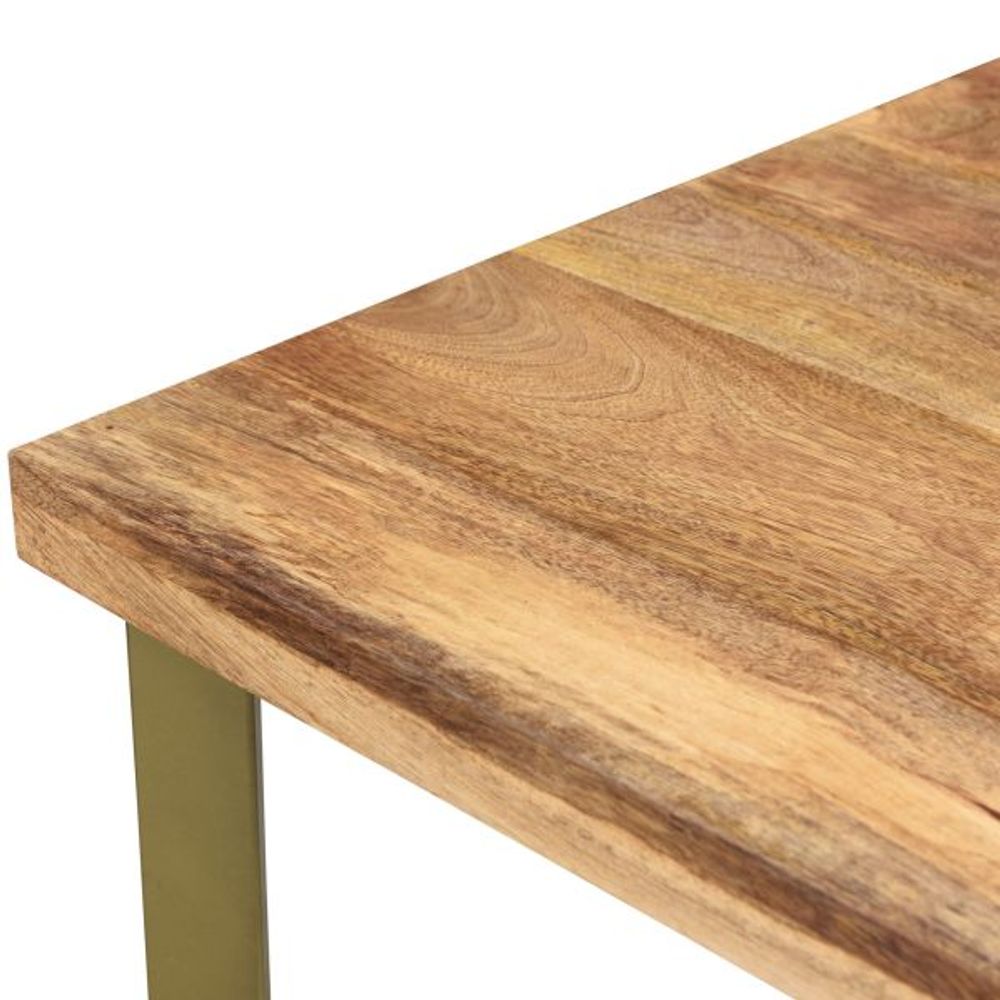 Zivah Accent Table in Natural & Aged Gold