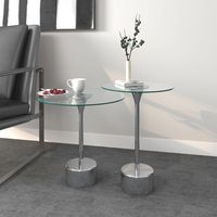 Tulip 2pc Accent Table in Chrome