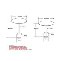 Tulip 2pc Accent Table in Chrome