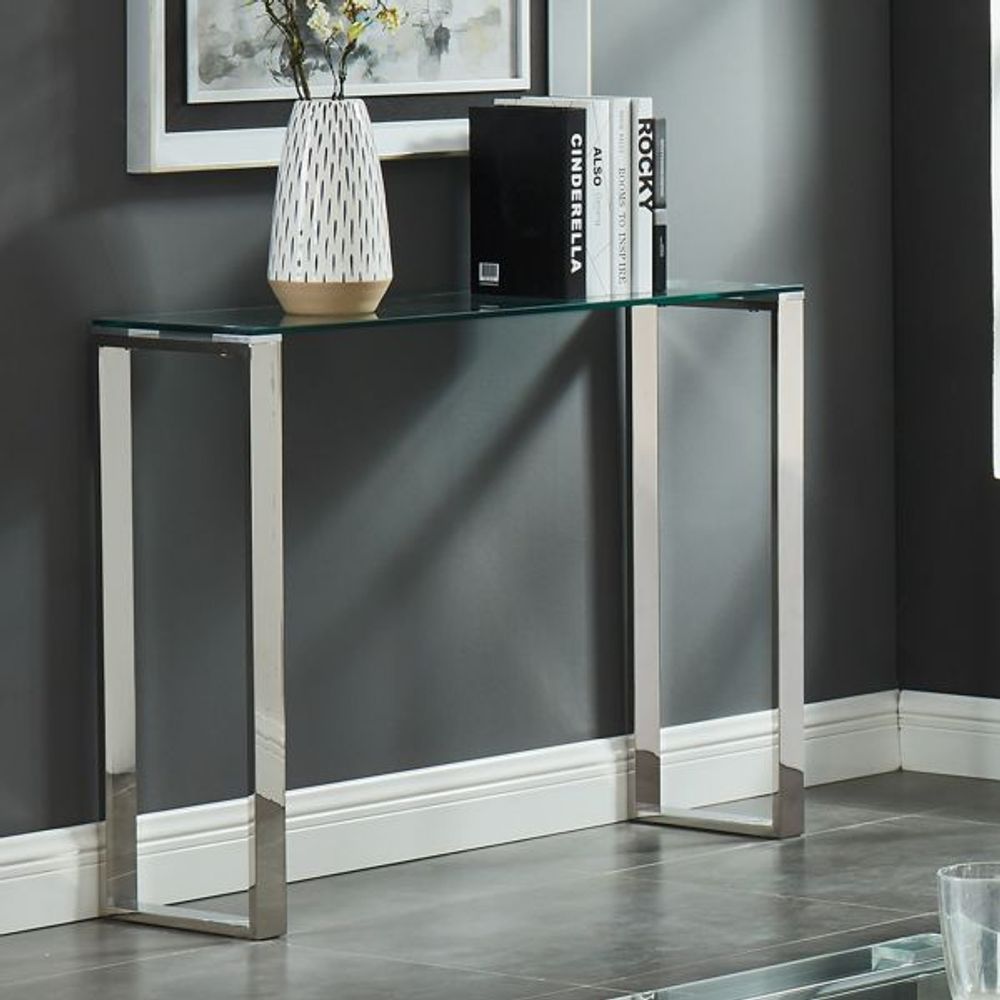 Zevon Console/Desk in Silver