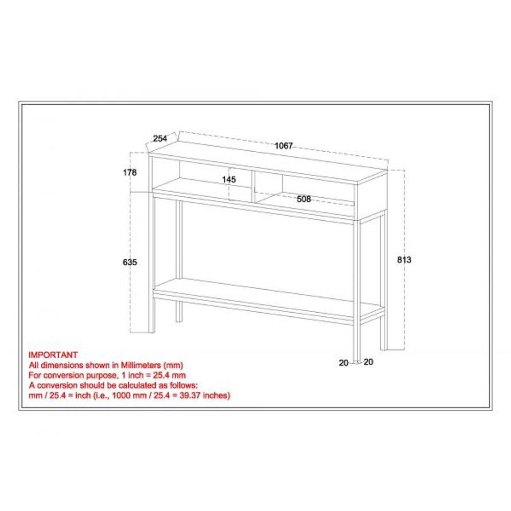 Ojas Console Table in Natural Burnt