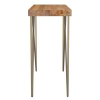 Madox Console Table in Natural & Aged Gold