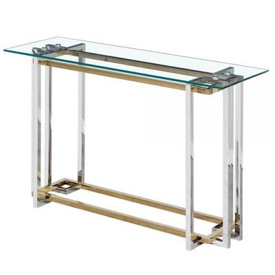 Florina Console Table in Silver and Gold