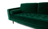 Robbie Velvet Sofa-Emerald Green