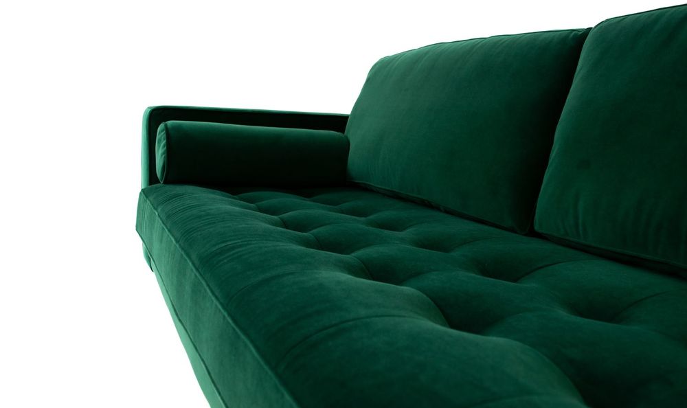 Robbie Velvet Sofa-Emerald Green