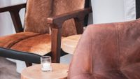 Rio Cool Armchair - Cool Brown, Leather/Goat Hair