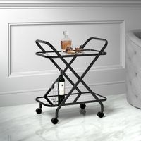 Oriso 2-Tier Bar Cart in Black