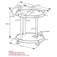 Inka 2-Tier Bar Cart in