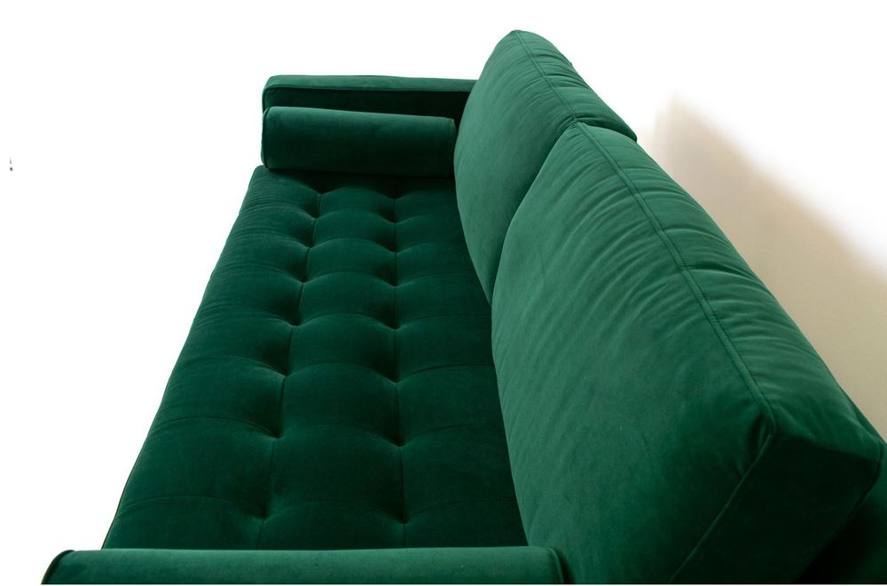 Robbie Velvet Sofa-Emerald Green