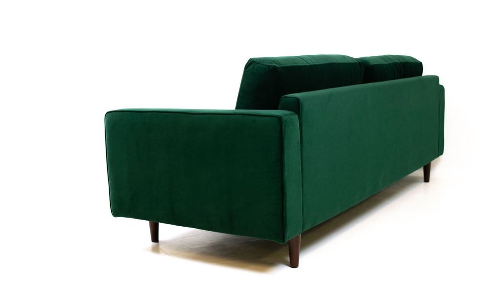 Robbie Velvet Sofa-Emerald Green