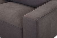 Alberto Left  Chaise Sectional With Storage Ottoman - Gray