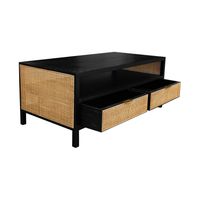 Rattan Coffee Table - Ebony