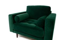 Robbie Velvet Chair-Emerald Green