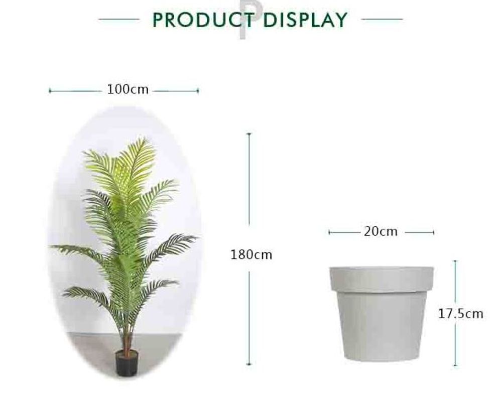 Areca Long Neck Palm Faux Plant 180cm/ 70.8"