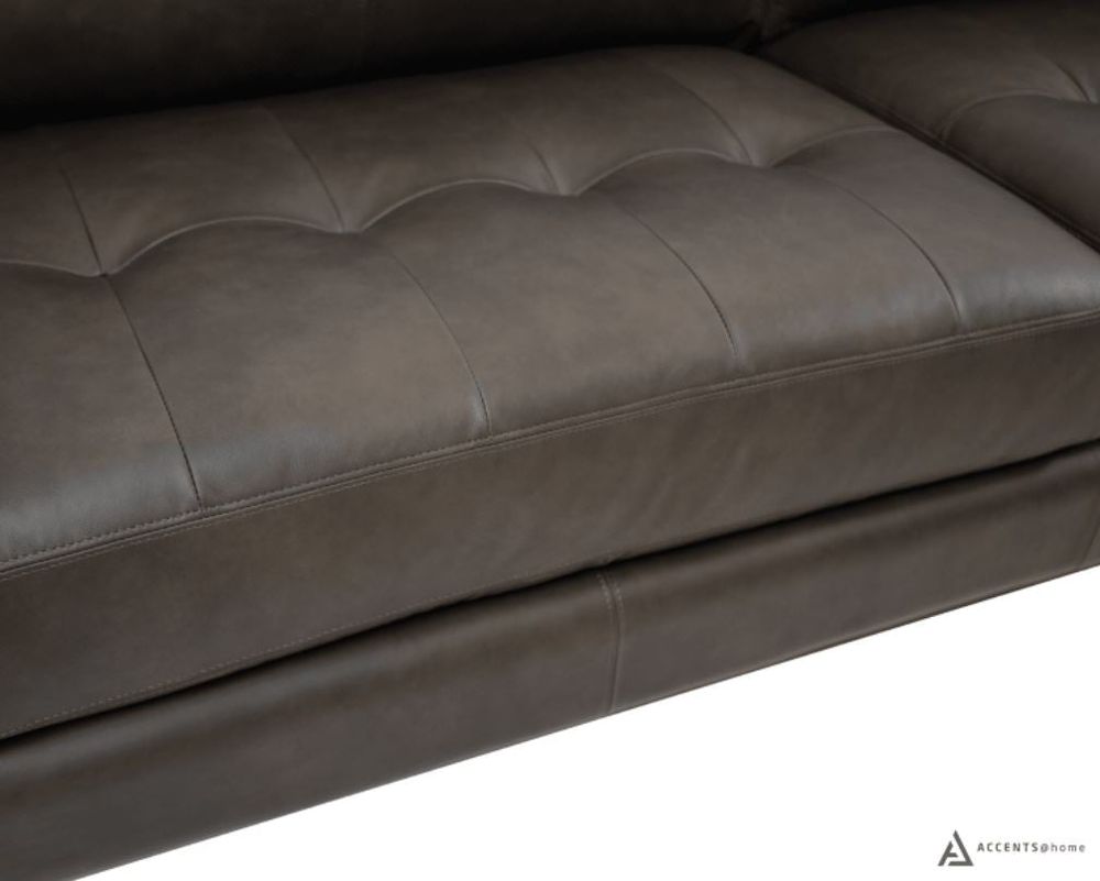 Vista Leather Loveseat -  Montana Charcoal