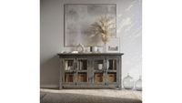 Rustic 4 Door Low Cabinet 54" - Stone