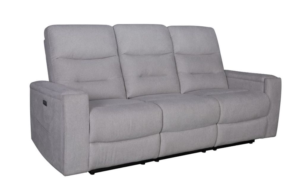 Roche Power Recliner Sofa- Light Grey