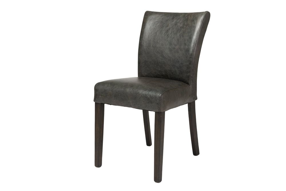 Marlow Dining Chair - Black Top Grain Leather