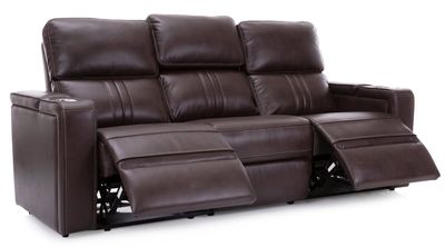 Otis Real leather Power Reclining Sofa - Chocolate