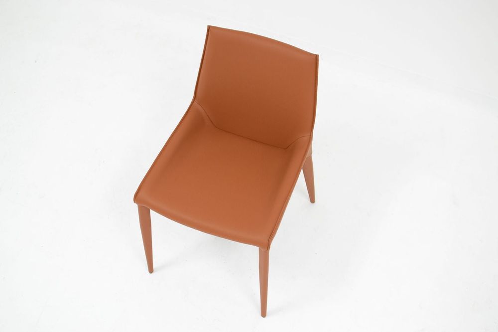 Tango Dining Chair-Orange/Brown Set of 2