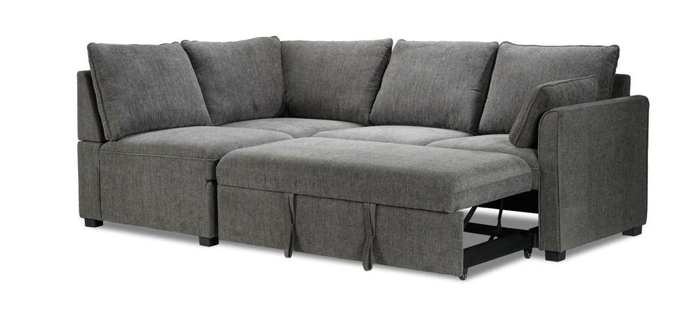 Portland Pull Out Sleeper Sectional with ottoman