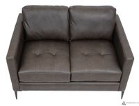 Vista Leather Loveseat -  Montana Charcoal