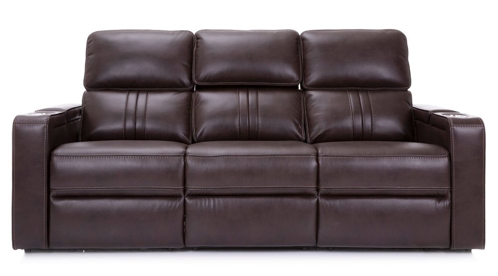 Otis Real leather Power Reclining Sofa - Chocolate