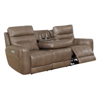 Marcella Genuine Leather Power Recliner Sofa With Drop Down Table