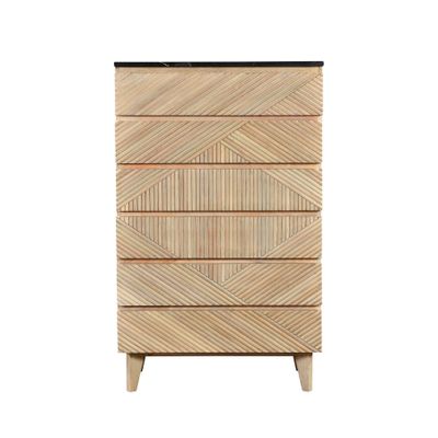 Bamboo Six Drawer Chest