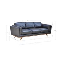 Las Vegas Aria Sofa - Charme Black Leather