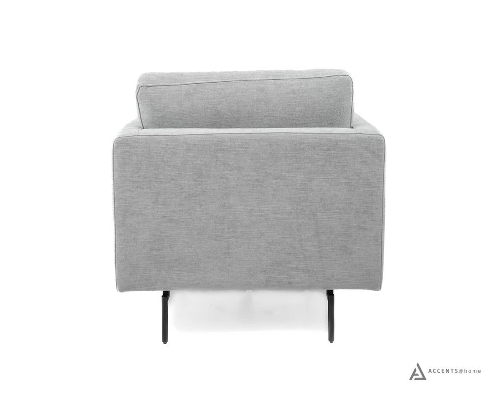 Abby Fabric  Chair With Black Metal Legs