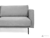 Abby Fabric Sofa With Black Metal Legs