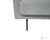 Abby Fabric Sofa With Black Metal Legs