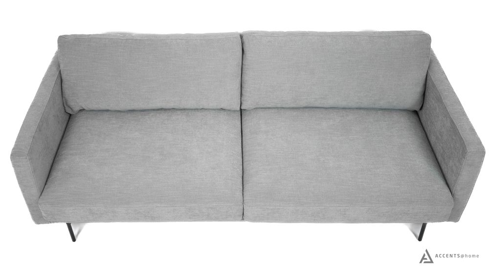 Abby Fabric Sofa With Black Metal Legs