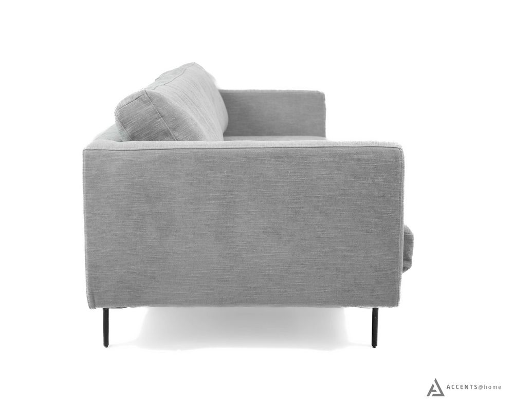 Abby Fabric Sofa With Black Metal Legs