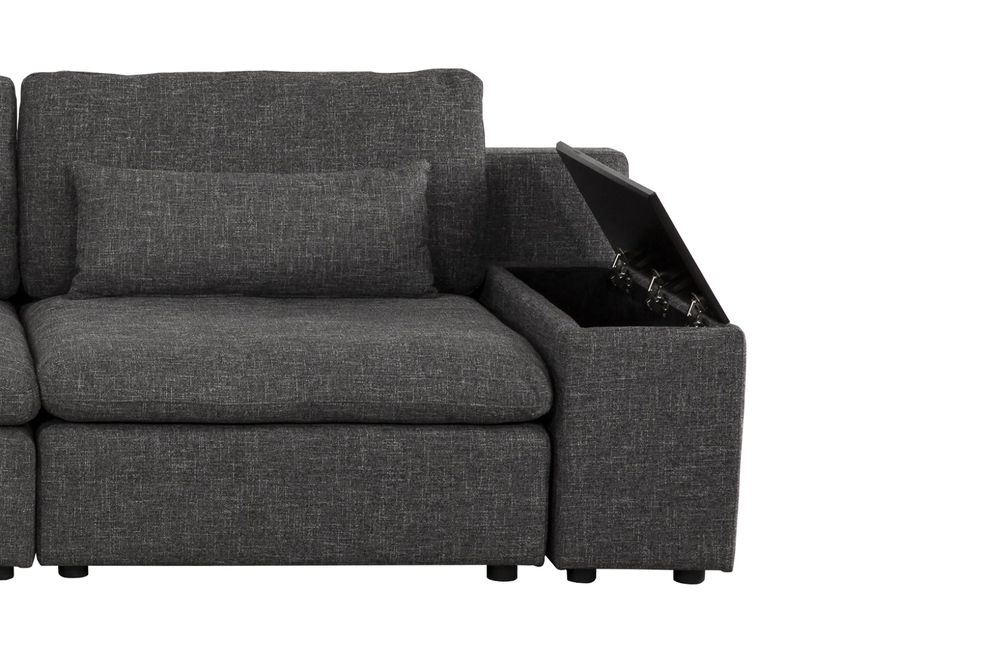 Morgan Modular Sectional Reversible Arm Chair with Console