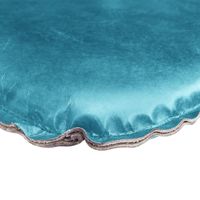 Metal Crossback Leather Cushion Seat -Peacock Blue