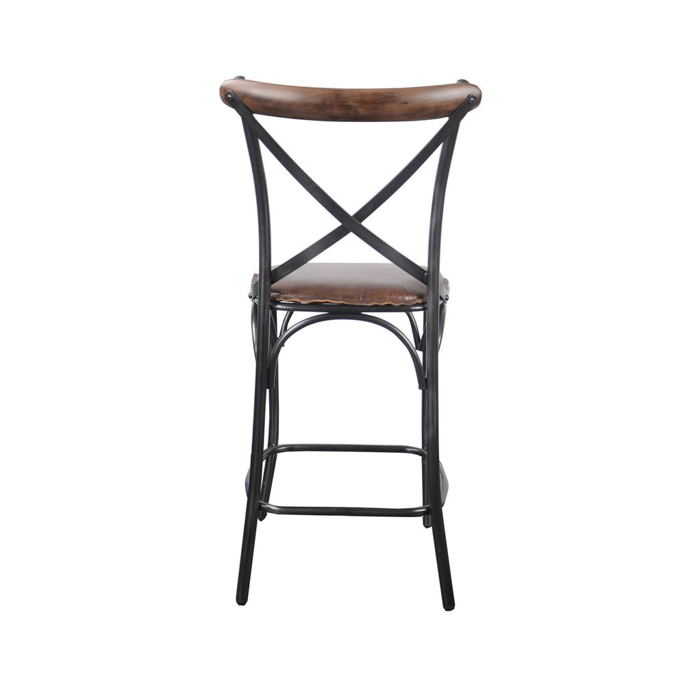 Metal Crossback Counter Stool