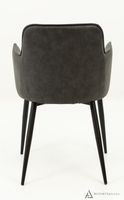 Cynthia Upholstered Arm Chair Faux Leather-Dark Grey PU