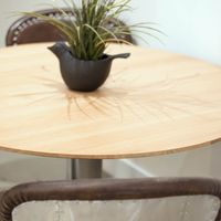 Denmark Dining Table with Wood Top