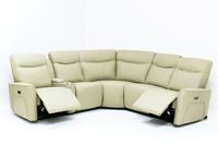 Sorel Modular Genuine Leather Power Reclining Sectional (6pc) - Light Grey