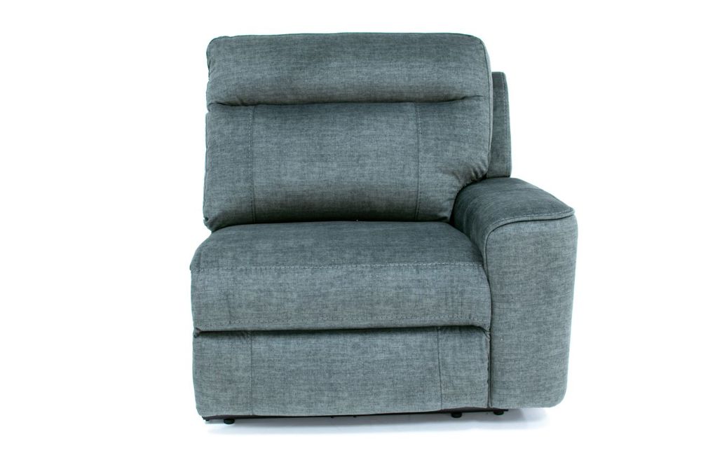 CHARLESTON FABRIC POWER RECLINING 6 PIECE SECTIONAL- GREY